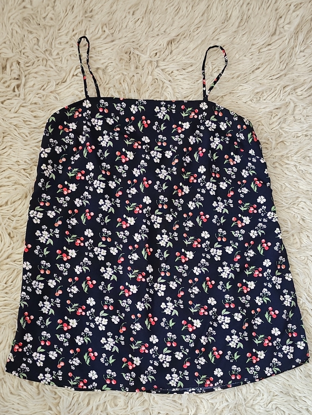Express Navy Floral and Cherry Print Cami